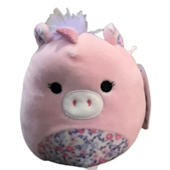 Squishmallows Mikah the Unicorn pink w/floral belly 6” NWT plush stuffed toy - Picture 1 of 10